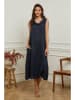 Plume Leinen-Kleid "Imenn" in Dunkelblau
