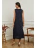 Plume Leinen-Kleid "Imenn" in Dunkelblau