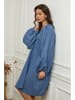Plume Linnen jurk "Rayms" blauw