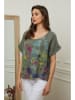 Plume Lniana bluzka "Cantik" w kolorze khaki