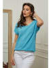 Plume Shirt "Chili" in Türkis