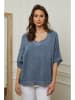 Plume Blouse "Folies" donkerblauw
