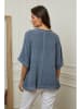 Plume Blouse "Folies" donkerblauw