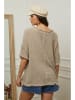 La Compagnie Du Lin Blouse "Folies" taupe