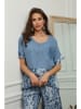 Plume Leinen-Bluse "Joker" in Blau