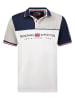 Geographical Norway Koszulka polo "Kondo" w kolorze jasnoszaro-biało-granatowym