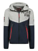 Geographical Norway Sweatjacke "Ganas" in Dunkelblau/ Hellgrau