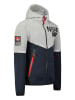 Geographical Norway Sweatjacke "Ganas" in Dunkelblau/ Hellgrau