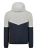 Geographical Norway Sweatjacke "Ganas" in Dunkelblau/ Hellgrau