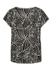 Sublevel Bluse in Schwarz/ Beige