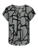 Sublevel Bluse in Grau/ Schwarz