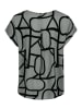 Sublevel Bluse in Grau/ Schwarz