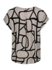 Sublevel Bluse in Taupe/ Schwarz