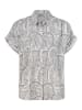 Sublevel Bluse in Grau/ Weiß