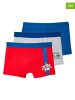 vertbaudet 3-delige set: boxershorts rood/blauw/grijs