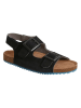 vertbaudet Leren sandalen zwart