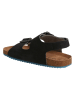 vertbaudet Leren sandalen zwart