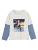 vertbaudet Longsleeve in Weiß/ Blau