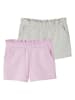vertbaudet 2-delige set: shorts paars/grijs
