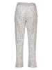 Juvia Pyjama-Hose in Hellgrau/ Weiß