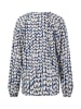 FYNCH-HATTON Bluse in Dunkelblau/ Creme