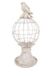 Clayre & Eef Deco-object "Vogel" wit - (H)44 x Ø 20 cm