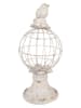 Clayre & Eef Deco-object "Vogel" wit - (H)44 x Ø 20 cm