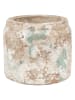 Clayre & Eef 2er-Set: Blumentöpfe in Beige/ Mint - (H)9 x Ø 11 cm