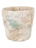 Clayre & Eef 2er-Set: Blumentöpfe in Beige/ Mint - (H)11 x Ø 11 cm