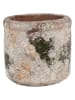 Clayre & Eef 2-delige set: bloempotten beige/zwart - (H)11 x Ø 12 cm