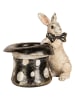 Clayre & Eef Dekofigur "Kaninchen" in Beige/ Schwarz - (B)20 x (H)19 x (T)13 cm