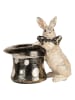 Clayre & Eef Dekofigur "Kaninchen" in Beige/ Schwarz - (B)20 x (H)19 x (T)13 cm