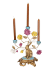 Clayre & Eef Kerzenständer in Gold/ Bunt - (B)30 x (H)37 x (T)16 cm