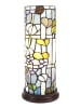 Clayre & Eef Lampa stołowa "Tiffany" w kolorze niebieskim - wys. 36 x Ø 15 cm