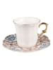 Clayre & Eef Kaffeetasse in Weiß/ Rot/ Blau - 95 ml