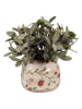 Clayre & Eef Blumentopf in Beige/ Rot - (H)10 x Ø 12 cm