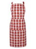 Clayre & Eef Kochschürze in Weiß/ Rot - (L)70 x (B)85 cm
