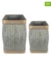 Clayre & Eef 2-delige set: plantenhouders groen