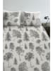 Ambiante Flanellen beddengoedset "Landscape" beige/grijs