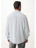 Mexx Blouse "Henley" lichtblauw