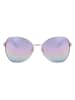 Swarovski Damskie okulary przeciwsłoneczne w kolorze srebrnym ze wzorem