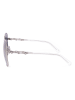 Swarovski Damskie okulary przeciwsłoneczne w kolorze srebrnym ze wzorem