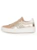 Anna Morellini Leren sneakers "Gioletta" beige/goudkleurig