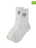 MOSS COPENHAGEN 2er-Set: Socken in Grau/ Weiß