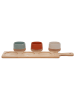 Homla 4tlg. Servierset in Grau/ Terrakotta/ Beige - (L)48 x (B)12 cm