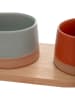 Homla 4-delige serveerset grijs/transparant/beige - (L)48 x (B)12 cm