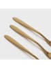 Homla 3-delige set: voorgerechtvorken "Stilo" goudkleurig - (L)13 cm