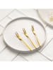 Homla 3-delige set: voorgerechtvorken "Stilo" goudkleurig - (L)13 cm