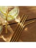 Homla 6er-Set: Strohhalme ''Rijo'' in Gold - (L)22 cm