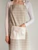 Homla Kochschürze ''Snoti'' in Creme/ Grau - (L)80 x (B)60 cm